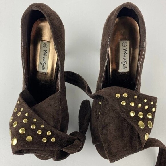 Herstyle Women's Bootie Heels Brown Size 8 - Picture 6 of 9